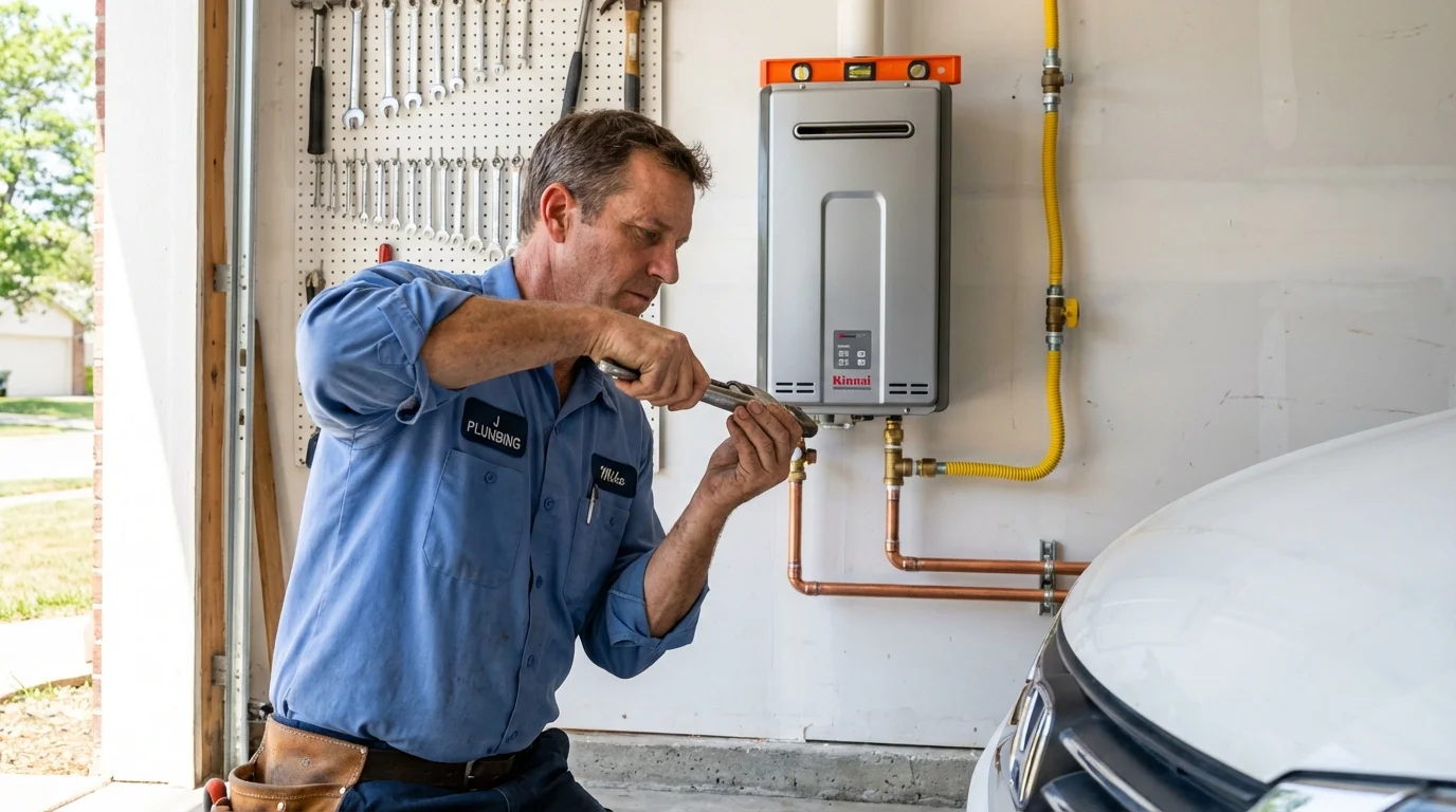 Tankless water heater installation by a Johns Plumbing LLC plumber in Ozone Park